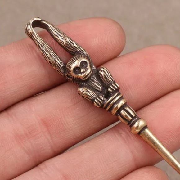 Vintage monkey snuff spoon - Picture 2 of 2